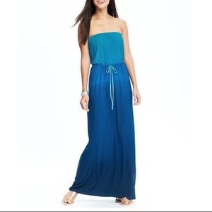 NWT Strapless ombré maxi dress